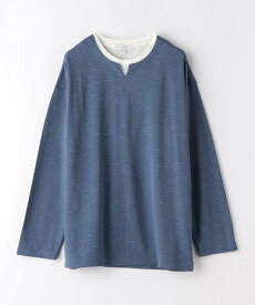 【SALE／50%OFF】a day in the life フェイクレイヤード キーネック カットソー＜A DAY IN THE LIFE＞ ユナイテッドアローズ アウトレット トップス カットソー・Tシャツ ネイビー レッド
