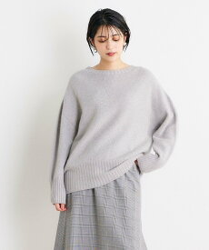 【SALE／50%OFF】INED CLARO フォックスブレンドクルーネックニット イネドクラロ トップス ニット グレー ブラウン イエロー【送料無料】