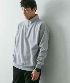 【SALE／40%OFF】URBAN RESEARCH DOORS コットン裏起毛ハーフジップスウェット アーバンリサーチドアーズ トップス スウェット・トレーナー ブルー ブラック【送料無料】