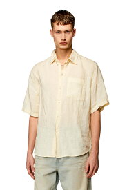 【SALE／40%OFF】DIESEL メンズ シャツ 半袖 S-EMIL-SHORT ディーゼル トップス シャツ・ブラウス ホワイト ブラック グレー【送料無料】