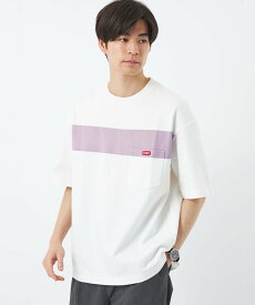 【SALE／30%OFF】UNITED ARROWS green label relaxing 【別注】＜CHUMS＞ ライン ポケット Tシャツ カットソー ユナイテッドアローズ アウトレット トップス カットソー・Tシャツ ホワイト【送料無料】