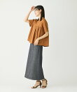 タックギャザー切り替えトップス