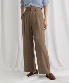 【SALE／50%OFF】mysty woman 【セットアップ着用可】タックストレートパンツ ミスティウーマン パンツ スラックス・ドレスパンツ ベージュ ネイビー ブラウン【送料無料】
