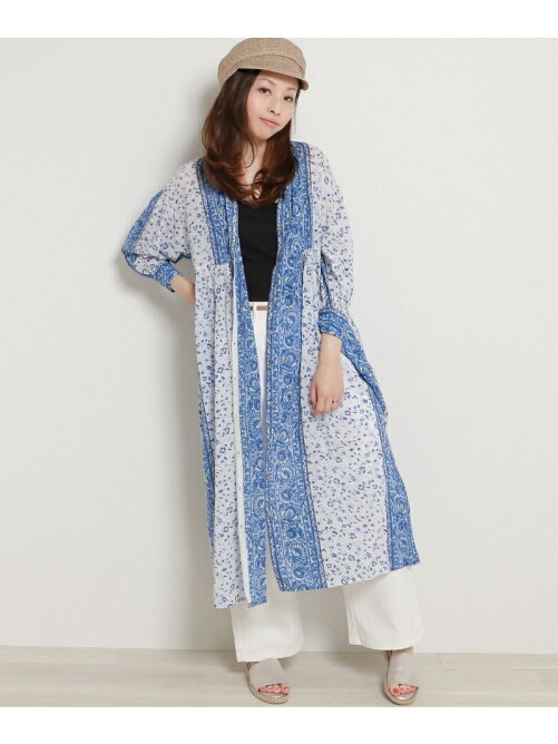 Ray Cassin キャンブリックボイルエスニック柄ワンピース Rakuten