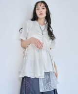HARE イソザイレイヤーフリルキャミソール ハレ トップス ベスト・ジレ ブラック ホワイト【送料無料】