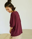 【接触冷感】ヘンリーネック袖タックドルマンプルオーバー