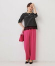 【手洗い可/日本製】セミワイドパンツ