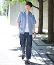 【接触冷感/イージーケア/速乾】リネン混半袖シャツ