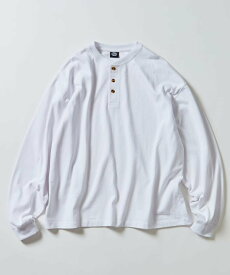 【SALE／41%OFF】FREAK'S STORE 9オンス Heavyweight ビッグシルエット ヘンリーネック ロングスリーブTシャツ/ヘビーウェイト/ロンTEE 【限定展開】 25AW フリークスストア トップス カットソー・Tシャツ ネイビー ブラック グレー ホワイト