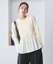 【WEB限定 Wardrobe DAILY MINIMAL】レイヤードフレアニットプルオーバー ウォッシャブル