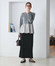 【WEB限定 Wardrobe DAILY MINIMAL】レイヤードフレアニットプルオーバー ウォッシャブル