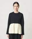 【WEB限定 Wardrobe DAILY MINIMAL】レイヤードフレアニットプルオーバー ウォッシャブル
