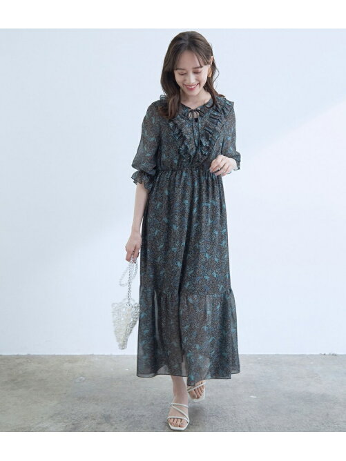 Vis フロントフリルペイズリー柄ワンピース Rakuten Fashion 楽天ファッション 旧楽天ブランドアベニュー Ct3702 Vis フロントフリルペイズリー柄ワンピース Rakuten Fashion 楽天ファッション 旧楽天ブランドアベニュー Ct3702