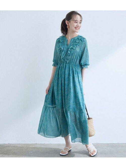 Vis フロントフリルペイズリー柄ワンピース Rakuten Fashion 楽天ファッション 旧楽天ブランドアベニュー Ct3702