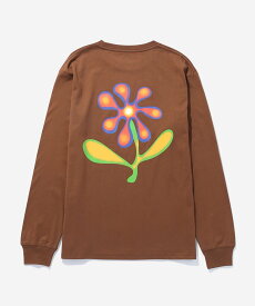 【SALE／30%OFF】Saturdays NYC Airbrush Flower LS Tee サタデーズ　ニューヨークシティ トップス カットソー・Tシャツ ブラウン ブルー【送料無料】