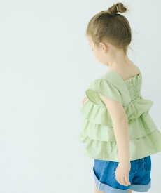 【SALE／30%OFF】UNITED ARROWS green label relaxing ティアードチュニック / キッズ 100cm-130cm ユナイテッドアローズ グリーンレーベルリラクシング トップス ノースリーブ・タンクトップ グリーン