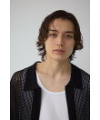 ポロ襟ジップニットトップス