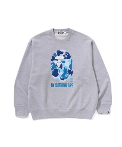 �ySALE�^30%OFF�zA BATHING APE PIRATE STORE ABC CAMO APE HEAD RELAX FIT CREWNECK SWEATSHIRT �A �x�C�V���O �G�C�v �p�C���[�c�X�g�A �g�b�v�X �X�E�F�b�g�E�g���[�i�[ �O���[ �u���b�N �z���C�g�y���������z