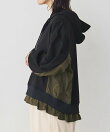 【予約商品】グレディブリリアン/Gready Brilliant/ポンチ×異素材フーディ/パーカー/人気