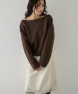 オフショルダーダンボールニットトップス/セットアップ対応