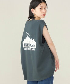 SHIPS WOMEN SHIPS NINE CASE:NY DIARY スリーブレス トップス ◇ シップス トップス カットソー・Tシャツ グリーン グレー【送料無料】