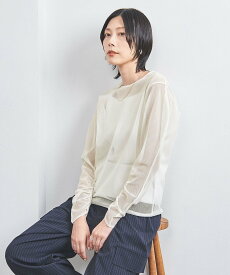 【SALE／80%OFF】UNITED ARROWS ネットチュール プルオーバー ブラウス ユナイテッドアローズ アウトレット トップス シャツ・ブラウス ブラック ホワイト