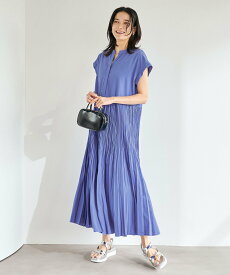 UNITED ARROWS green label relaxing [size SHORTあり]ワッシャー プリーツ ワンピース ユナイテッドアローズ グリーンレーベルリラクシング ワンピース・ドレス ワンピース ブラック ブルー【送料無料】