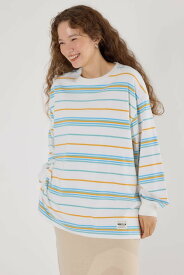 【SALE／28%OFF】RODEO CROWNS WIDE BOWL 【UNISEX】マルチボーダートップス ロデオクラウンズワイドボウル トップス カットソー・Tシャツ ブラック ホワイト