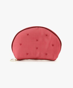 Afternoon Tea LIVING エンブロイダリーハートシェル型ポーチ アフタヌーンティー・リビング 財布・ポーチ・ケース ポーチ ピンク