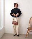 【シーズンレス/コンパクト/軽量】横長ショルダーバッグ