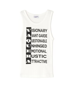 LHP VAQUERA/���@�P��/WOMEN ANAGRAM TANK TOP �G���G�C�`�s�[ �g�b�v�X �m�[�X���[�u�E�^���N�g�b�v �z���C�g�y���������z