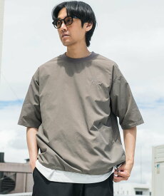 URBAN RESEARCH DOORS URDリップストップナイロンTシャツ アーバンリサーチドアーズ トップス カットソー・Tシャツ グレー ベージュ ブラック【送料無料】