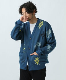【SALE／58%OFF】BAYFLOW マルチパターンジャガードニットカーディガン ベイフロー トップス ベスト・ジレ レッド グレー ブルー