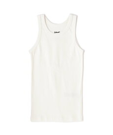 Schott Women's/TANK TOP/タンクトップ ショット トップス カットソー・Tシャツ ホワイト ブラック グレー