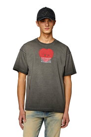 DIESEL メンズ Tシャツ T-BUXT-N4 ディーゼル トップス カットソー・Tシャツ ブラック グレー【送料無料】
