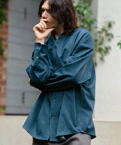 CAMBIO ms5733-Easy Care Indigo Like TRPU Band Collar Skipper Shirts ohJ JrI gbvX VcEuEX lCr[ ubN u[yz