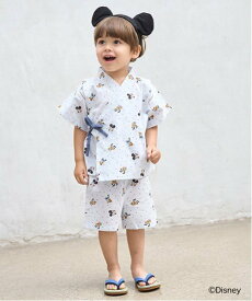 【SALE／30%OFF】petit main 【Disney】総柄甚平 ナルミヤオンライン 着物・浴衣・和装小物 浴衣 ブルー ピンク