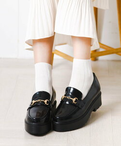 attagirl 厚底ビットローファー アタガール シューズ・靴 ローファー ブラック ブラウン