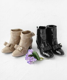 TOCCA 【晴雨兼用】STEP OF RIBBON 2WAY RAINBOOTS レインブーツ トッカ シューズ・靴 レインシューズ・ブーツ ベージュ ブラック【送料無料】