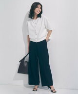 UNFILO 【ウエストゴム/美シルエット/15サイズ展開】BEAUTY MOVE ワイドストレートパンツ アンフィーロ …