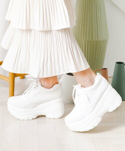 attagirl 厚底ウェッジヒールスニーカー アタガール シューズ・靴 スニーカー ホワイト