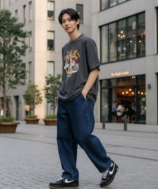 【SALE／16%OFF】Disney Disney ディズニー 別注 Tシャツ メンズ ミッキーマウス ミニーマウス フレンズ オーバーサイズ ピグメント風 ヴィンテージ加工 半袖 ティーシャツ レディース ユニセックス ラザル トップス カットソー・Tシャツ ブラック