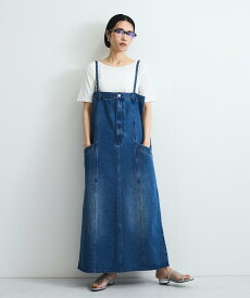 【SALE／15%OFF】VICKY ライトオンスデニムサロペットスカート≪手洗い可能≫ ビッキー ワンピース・ドレス ワンピース ブルー【送料無料】