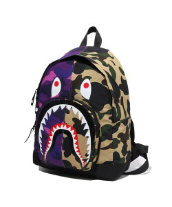 A BATHING APE SPLIT CAMO SHARK DAYPACK �A �x�C�V���O �G�C�v �o�b�O �����b�N�E�o�b�N�p�b�N�y���������z