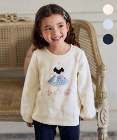 【SALE／50%OFF】ANY KIDS ドレスモチーフ 裏シャギー トレーナー エニィ トップス スウェット・トレーナー ネイビー ベージュ ブルー