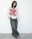 グラフィックニットプルオーバー