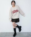 グラフィックニットプルオーバー