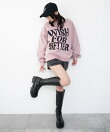 グラフィックニットプルオーバー