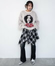 グラフィックニットプルオーバー