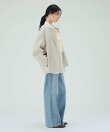 メランジ ノーカラー ジャケット 26AW 秋新作 冬アウター 防寒 軽量
